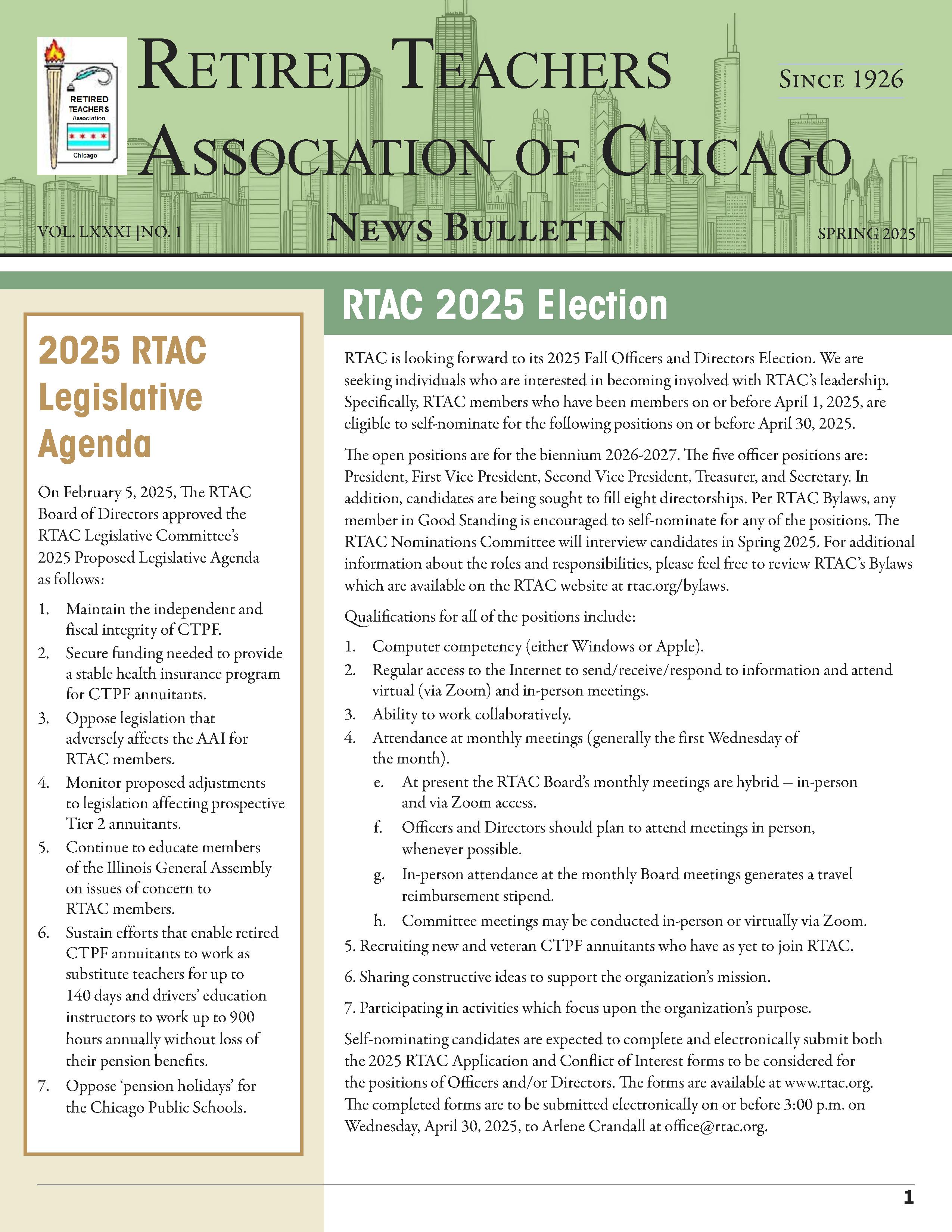 Spring 2025 News Bulletin